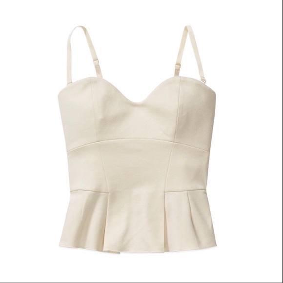 Aritzia Tops - Babaton GRAEME bustier peplum top - white/cream